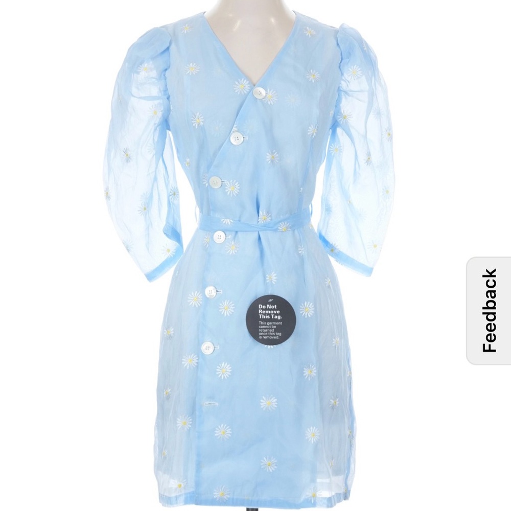 Blue Floral Mini Dress